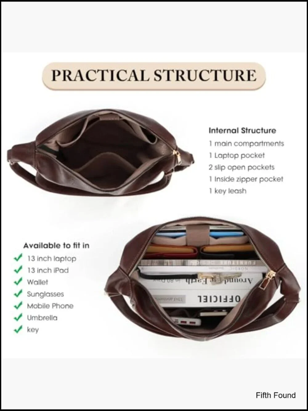Slouchy Hobo Shoulder Crossbody Bag Soft Vegan Leather Women Purse